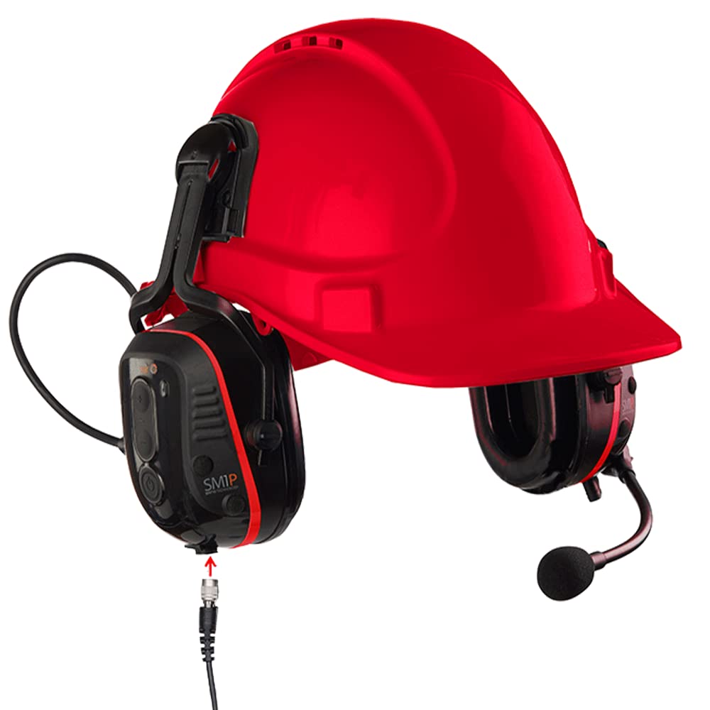 Sensear SM1P-IS Hazardous Location Smart Wireless Industrial Headset - 23dB NRR Noise Cancelling Ear Protection with 82dB Volume Limiter - Helmet Mount for Oil & Gas, Mining, Manufacturing Safety - Perfect for Construction Sites & Heavy Machinery Operations