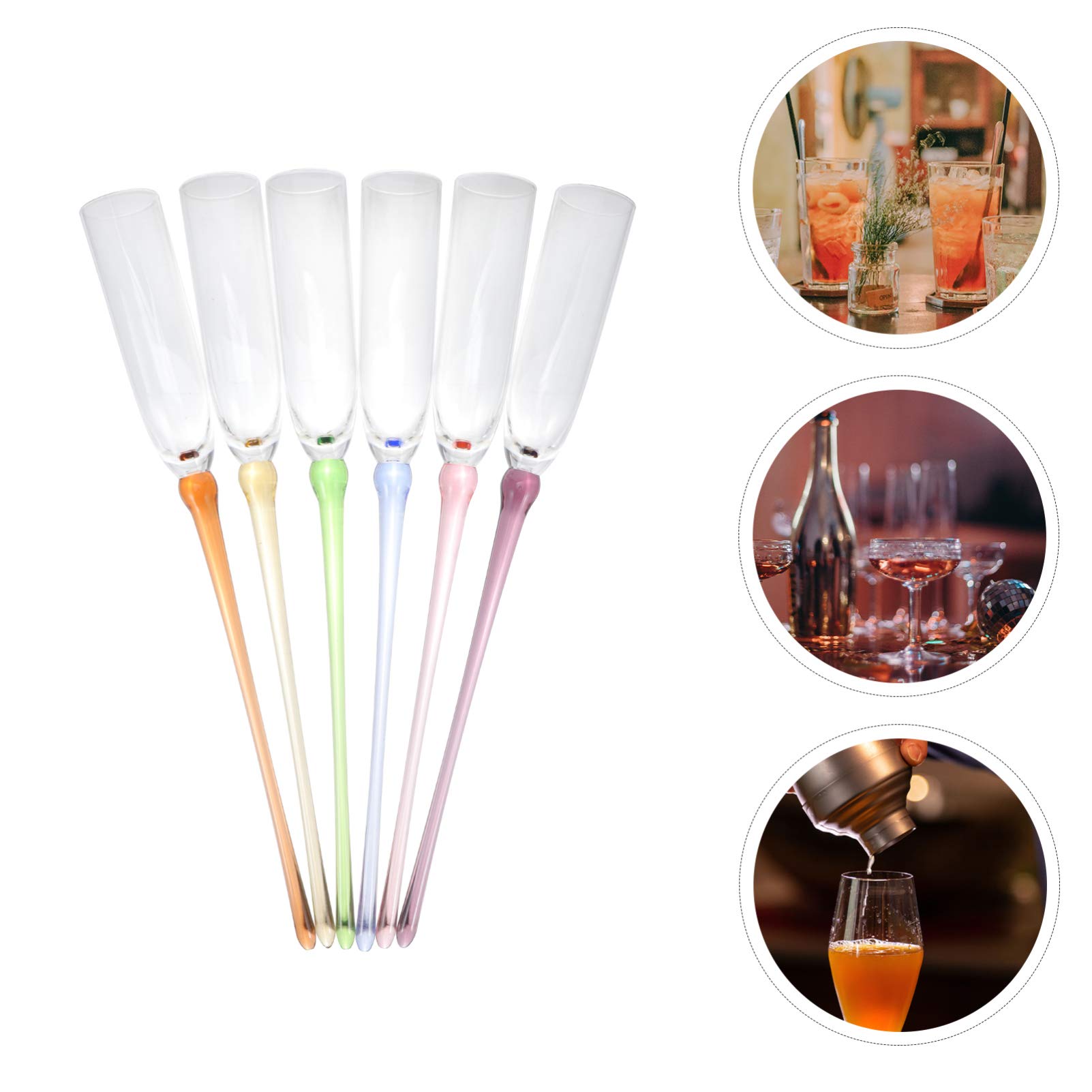 6-Pack Hemoton Acrylic Wine Glasses - Shatterproof & Elegant Drinking Cups for Red Wine, Cocktails, Parties, and Home Bar Use