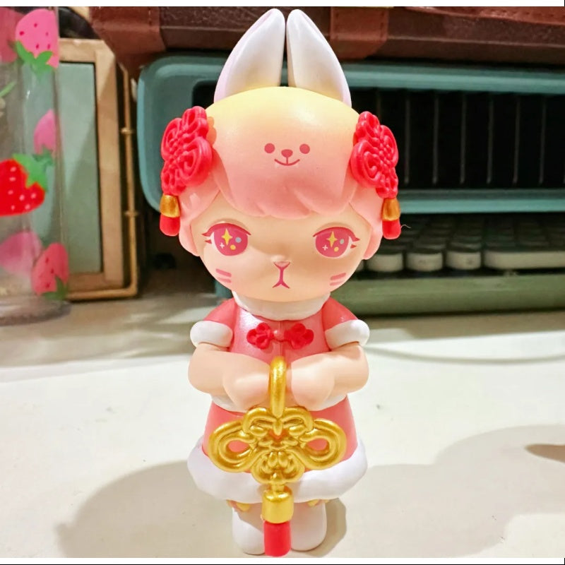 Pop Mart Bunny The Year of Tiger Series - Cute Collectible Figurine for Happiness & Peace | Perfect for Home Decor, Office Display, and Gift Giving