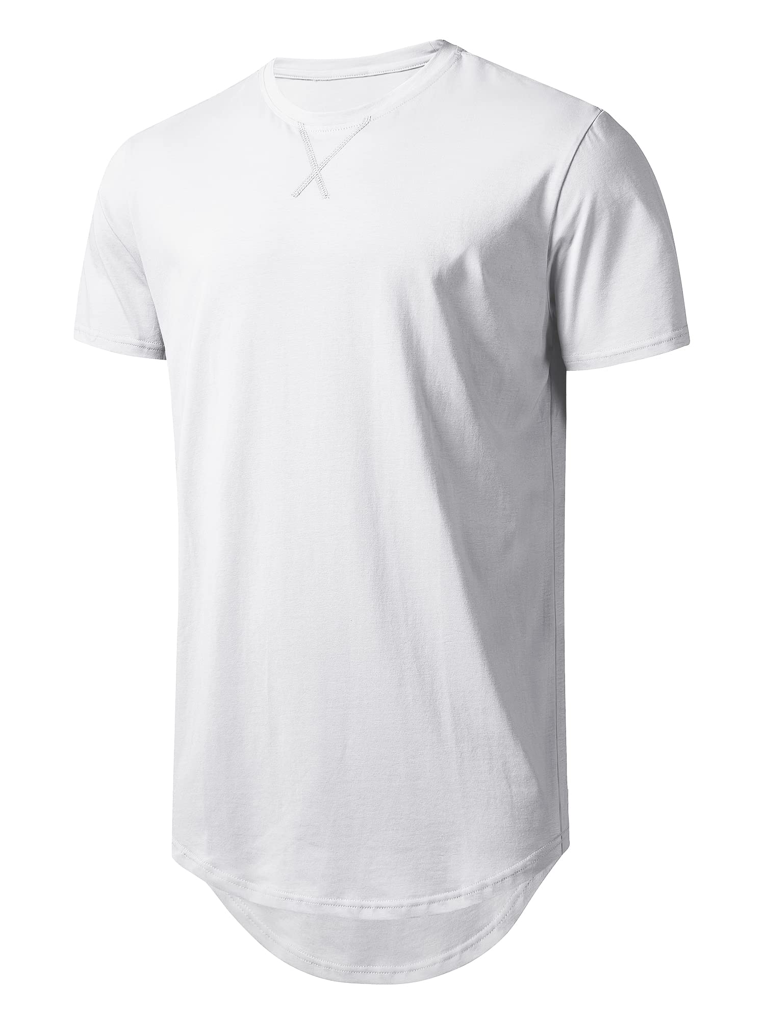 LETAOTAO Men's Longline Tie Dye T-Shirts - Hip Hop & Gym Shirts, Scallop Hem Tee for Casual Wear (Regular & Big Tall Sizes) | Perfect for Streetwear, Workouts & Hipster Fashion