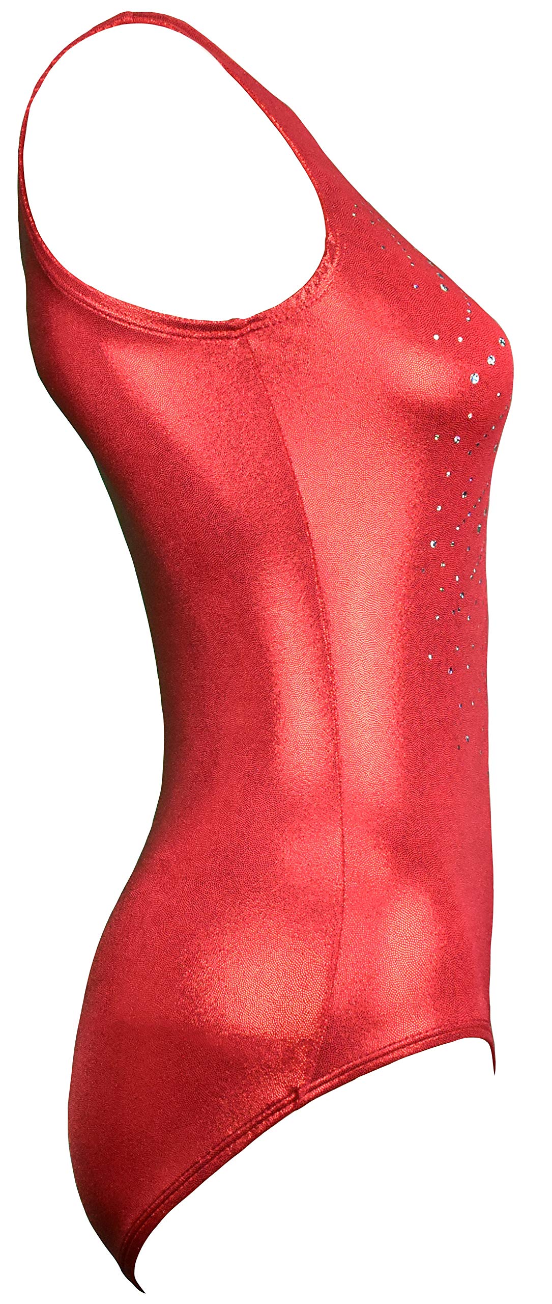 Look-It Activewear Red Royal Gymnastics Leotard for Women - Stretchable Dance & Tumbling Outfit - Perfect for Gymnastics, Ballet, Cheerleading & Performance