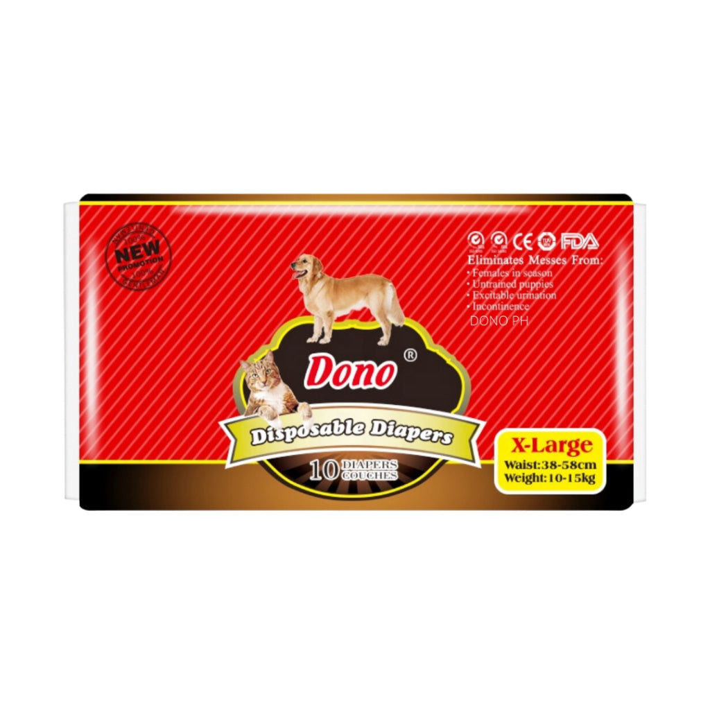 **Dono Pet Disposable Puppy Diapers for Male & Female Dogs - Absorbent & Leak-Proof - Perfect for House Training, Travel & Incontinence Care**