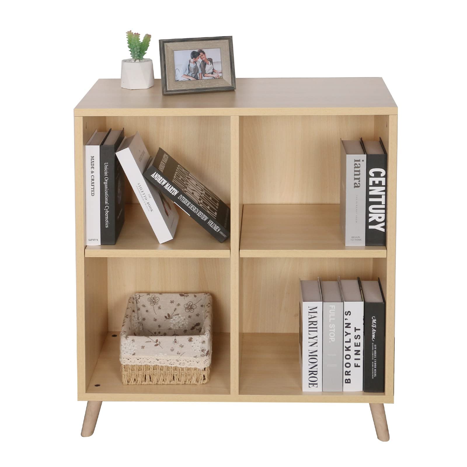4-Cube Open Storage Cabinet Organizer - Bookshelf, Bookcase & Vertical Locker for Home, Office & Dorm Organization - Perfect for Storing Books, Toys, Shoes & Decor
