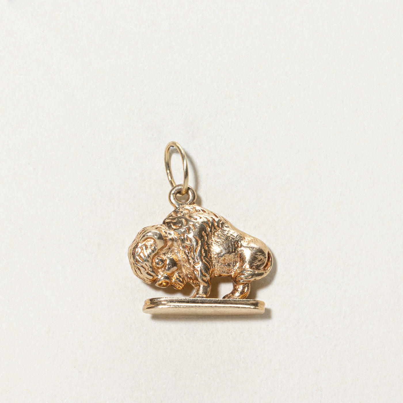 10K Yellow Gold Buffalo Charm Pendant Necklace - Dainty & Elegant Jewelry for Women - Perfect for Western Style, Cowgirl Fashion & Everyday Wear