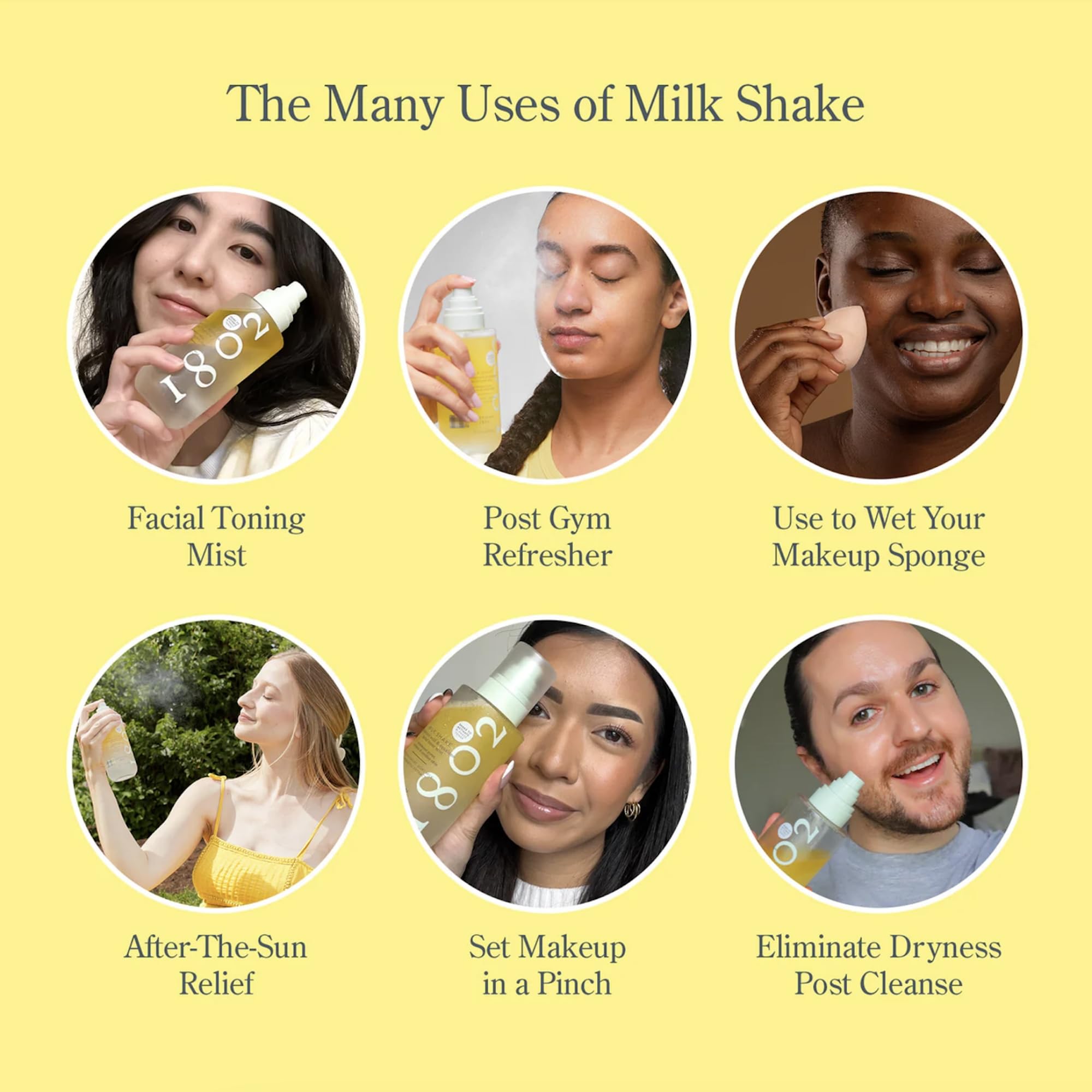 Beekman 1802 Hydrating Milk Shake Toner & Face Mist (8.1 fl oz) + Oh Mega Milk Facial Oil (1 fl oz) - Sensitive Skin Care Set - Cruelty Free & Vegan - Perfect for Daily Hydration & Glowing Skin Routine