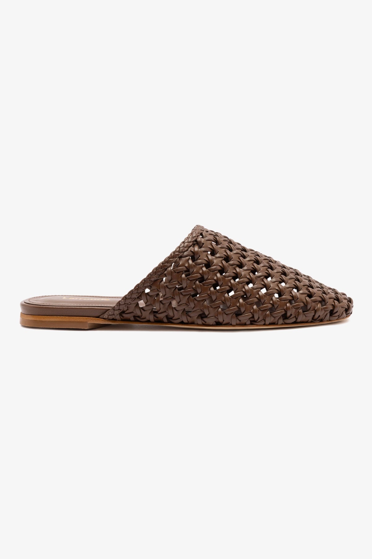 Venice Macrame Flat Mule Shoes - Burnt Umber Leather Slip-Ons for Women | Comfortable Bohemian Sandals for Beach, Summer & Casual Outfits