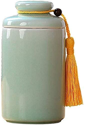 Airtight Ceramic Storage Jars with Lids - Food Grade Tea Caddy & Coffee Bean Container for Kitchen Pantry Organization | Perfect for Storing Tea, Sugar, Coffee, Nuts & Dry Goods | Ideal for Home, Office & Restaurant Use