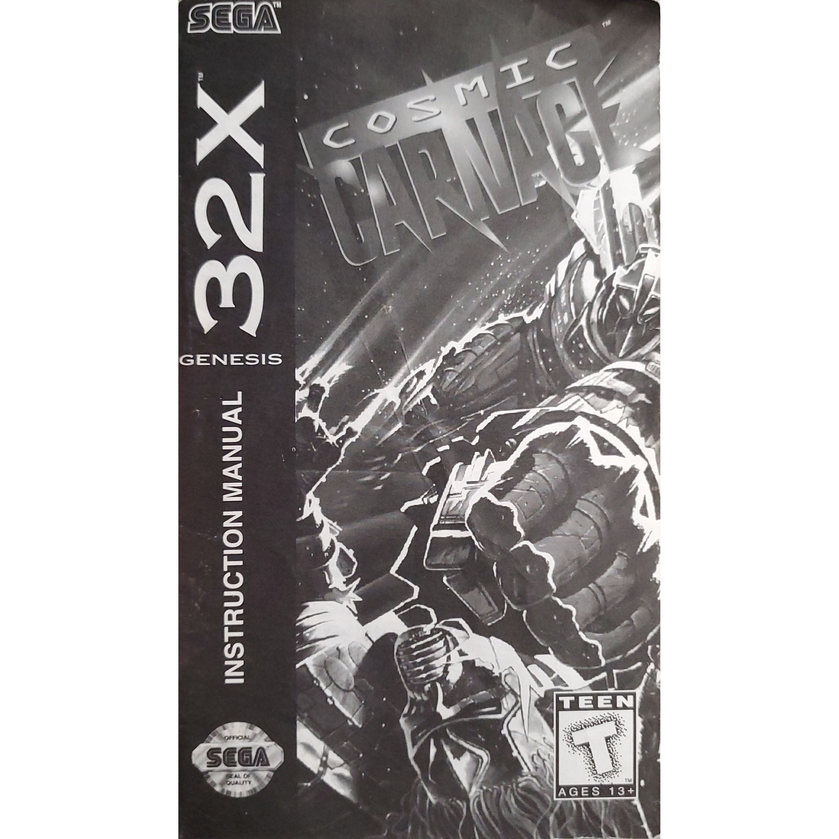32X Cosmic Carnage Game - Retro Sega 32X Action Fighter - Complete with Manual - Perfect for Collectors & Retro Gaming Enthusiasts - Great for Game Nights & Nostalgic Playthroughs