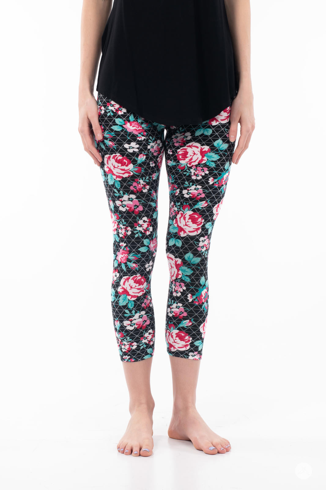 Gracie Rose Refreshed Crops - Women's Comfortable Yoga Pants for Workout, Running & Lounge Wear - Perfect for Gym, Home & Travel
