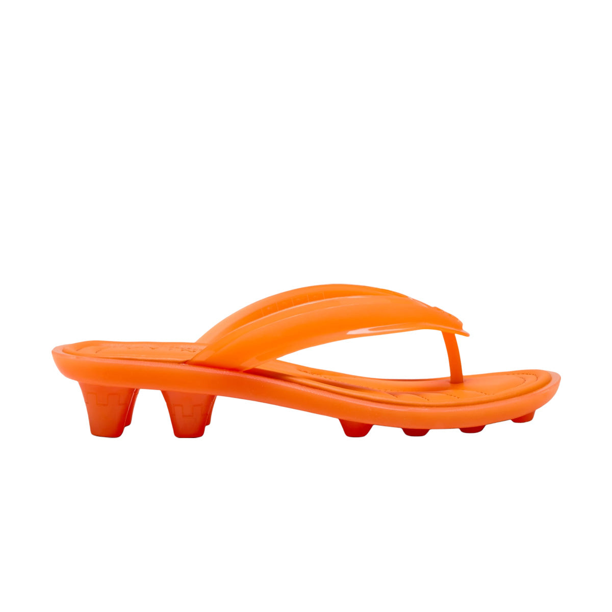 FENTY Cat Cleat Jelly Sandals in Pumpkin Pie Color - Women's Fashion Slides for Summer Beach, Pool Party & Casual Outfits