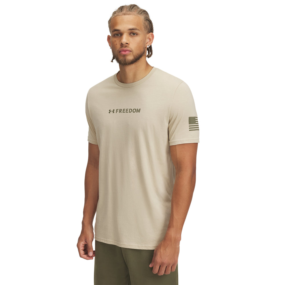 Men's Under Armour Freedom Military T-Shirt - Moisture-Wicking, Breathable & Durable - Perfect for Workouts, Outdoor Activities & Military Apparel