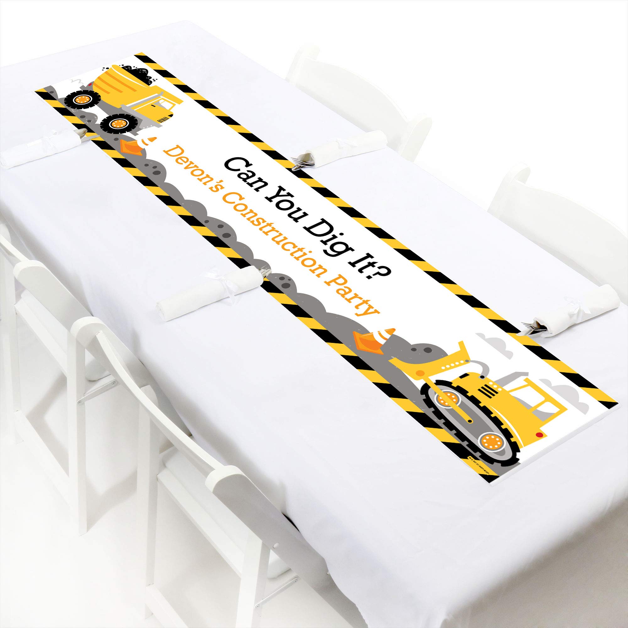 Personalized Dig It Construction Party Banner - Custom Baby Shower & Birthday Decorations for Kids | Perfect for Construction Themed Parties, 1st Birthday Celebrations & Gender Reveals