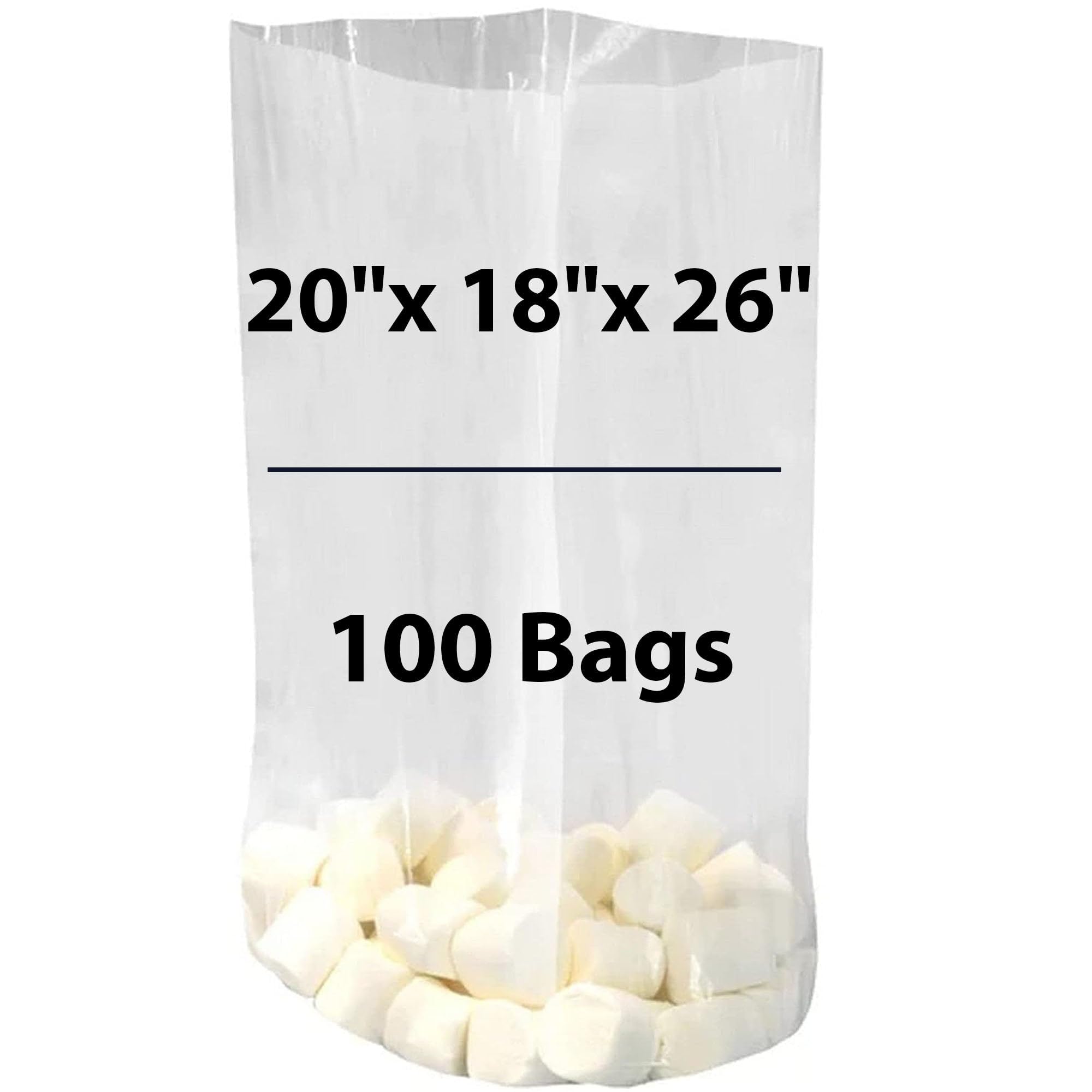 Durable 20x18x26 Clear Plastic Bags - 1.5Mil Heat Sealable for Party Favors & Gifts