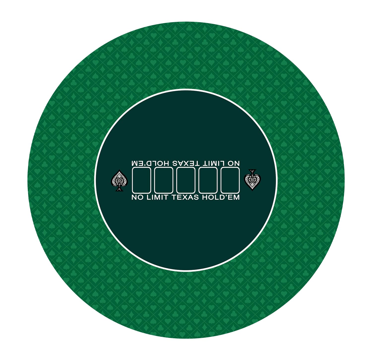 24-55 Inch Round Poker Mat | Portable Texas Holdem Table Top with Carrying Bag for Casino Games & Card Nights
