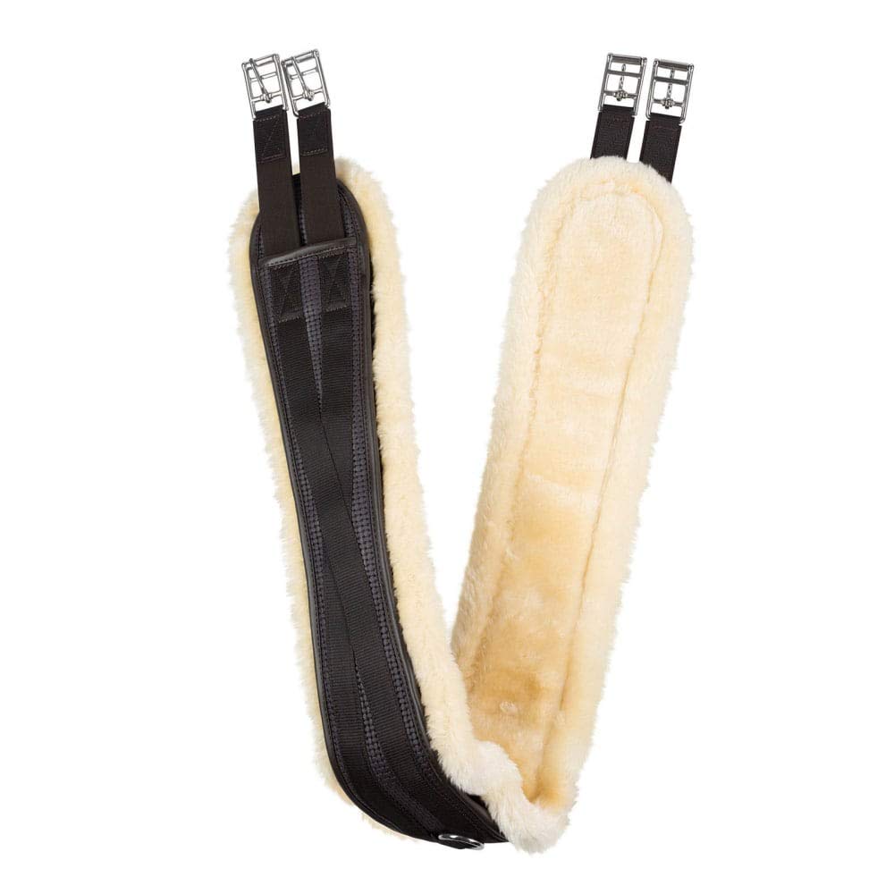 HORZE Anatomical Horse Strap Moumoute Atlanta - Brown, 125 - Comfortable & Secure Fit for Dressage, Jumping & Training