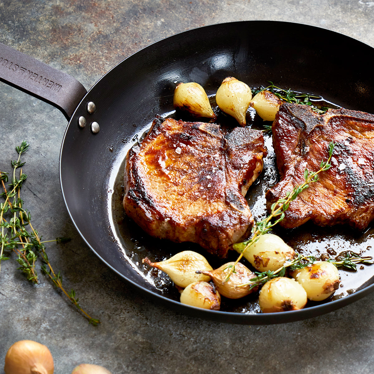 Premium Merten & Storck Carbon Steel Fry Pan Set - 8, 10 & 12 Inch Professional Cookware for Searing, Frying & Sauteing - Perfect for Home Chefs & Restaurant Cooking
