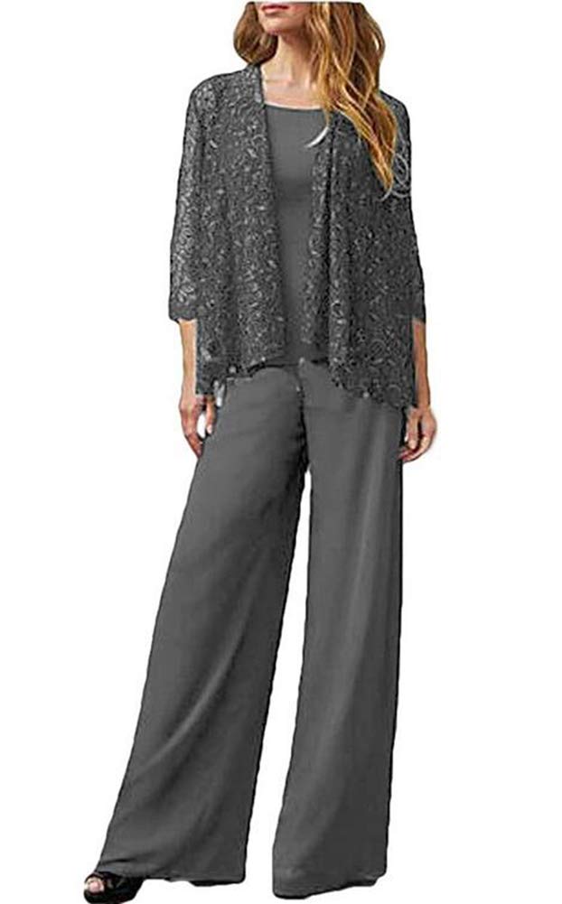 Elegant Plus Size Mother of The Bride 3-Piece Pantsuit with Jacket - Formal Evening Gown for Weddings, Galas & Special Occasions