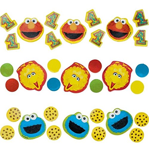 Sesame Street® 1st Birthday Party Decorations - Colorful Paper Confetti for Baby's First Birthday, Baby Shower & Celebration Events