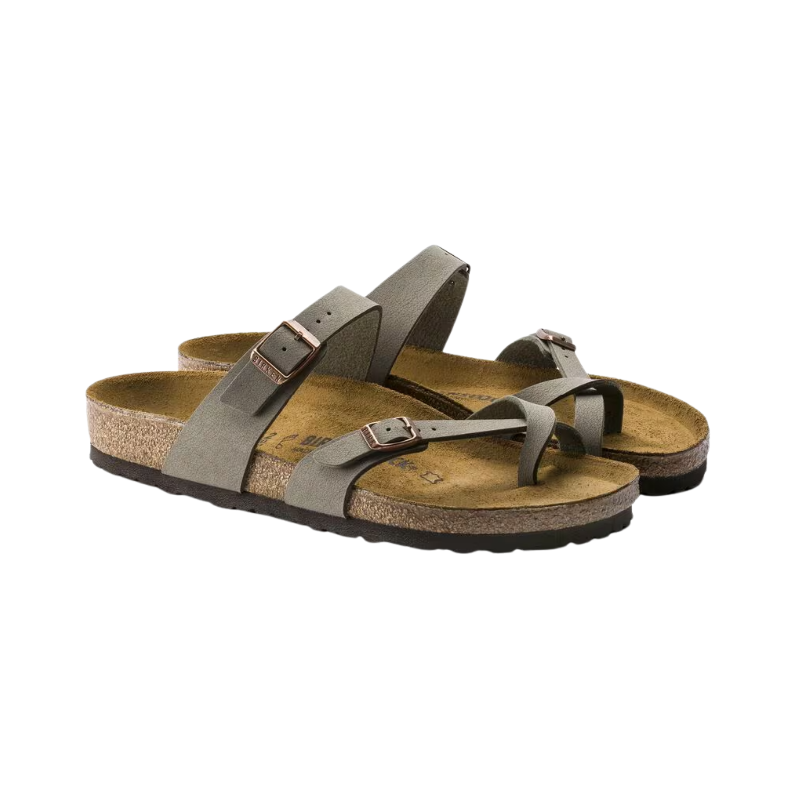 Women's Mayari Birkenstock Sandals (Birkibuc) - Stone Color - Comfortable & Stylish for Summer, Beach, and Casual Wear