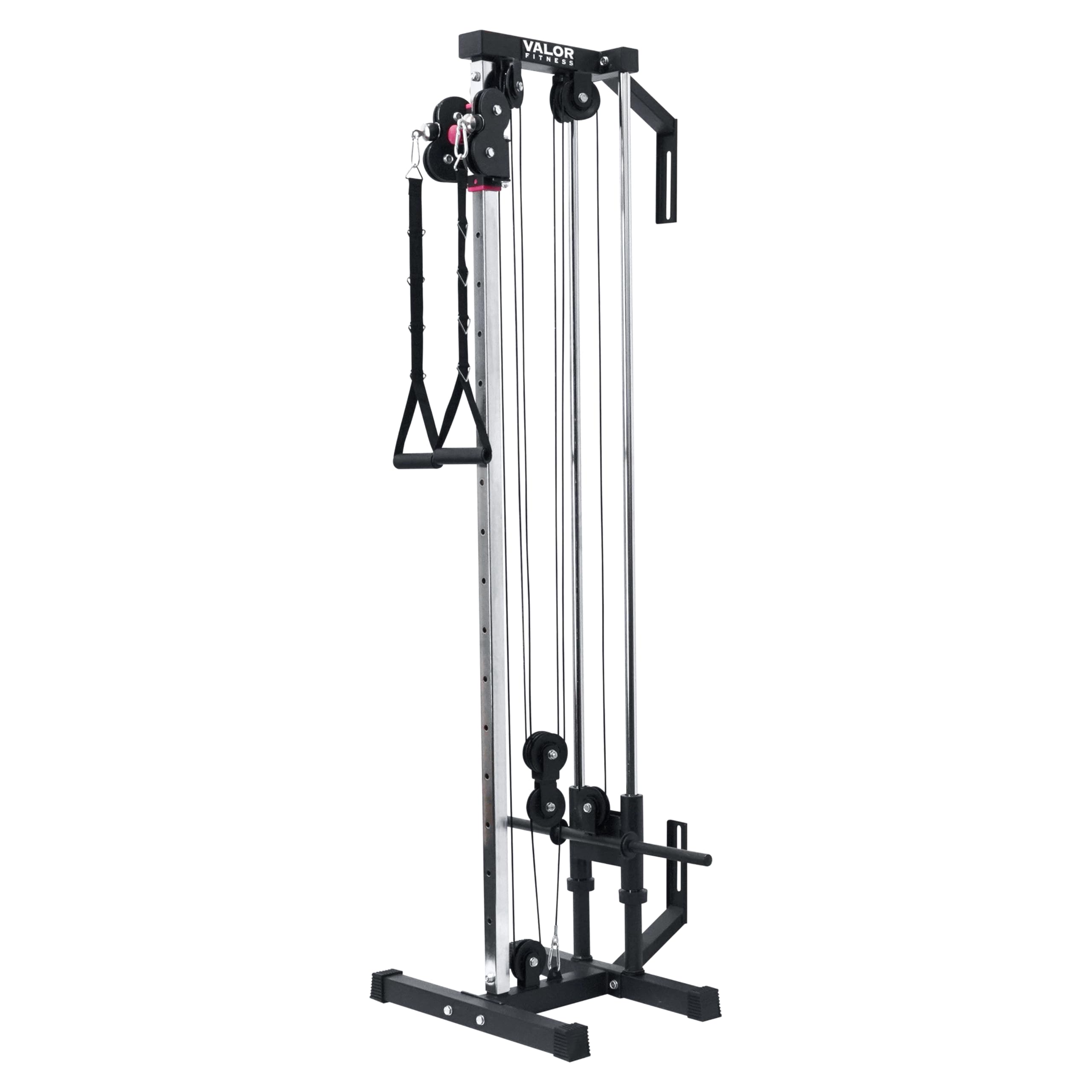 Valor Fitness BD-62 Wall Mounted Cable Machine with Adjustable Dual Pulley System - Home Gym Strength Training Equipment for Full Body Workouts | Perfect for Small Spaces & Functional Fitness