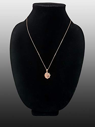 10K Rose Gold Moon and Sun Pendant Necklace for Women - Celestial Jewelry Gift for Birthday, Anniversary & Valentine's Day - Perfect for Everyday Wear & Special Occasions
