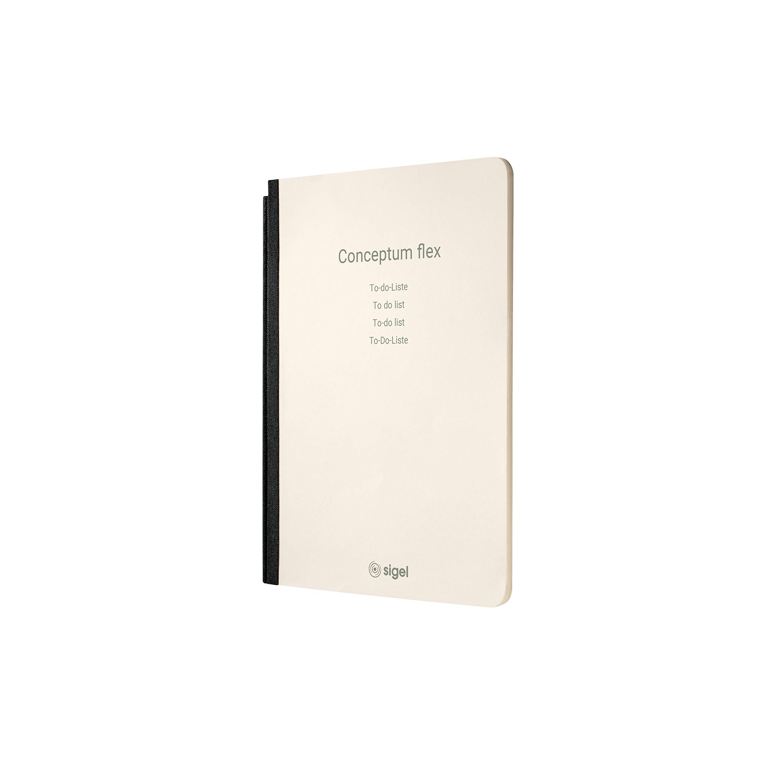 SIGEL CF133 Business Organizer Notebook Set - 3 Pack A5 Faux Leather Journals for Office, School & Travel - Black Professional Writing Notebooks for Meetings, Note Taking & Daily Planning