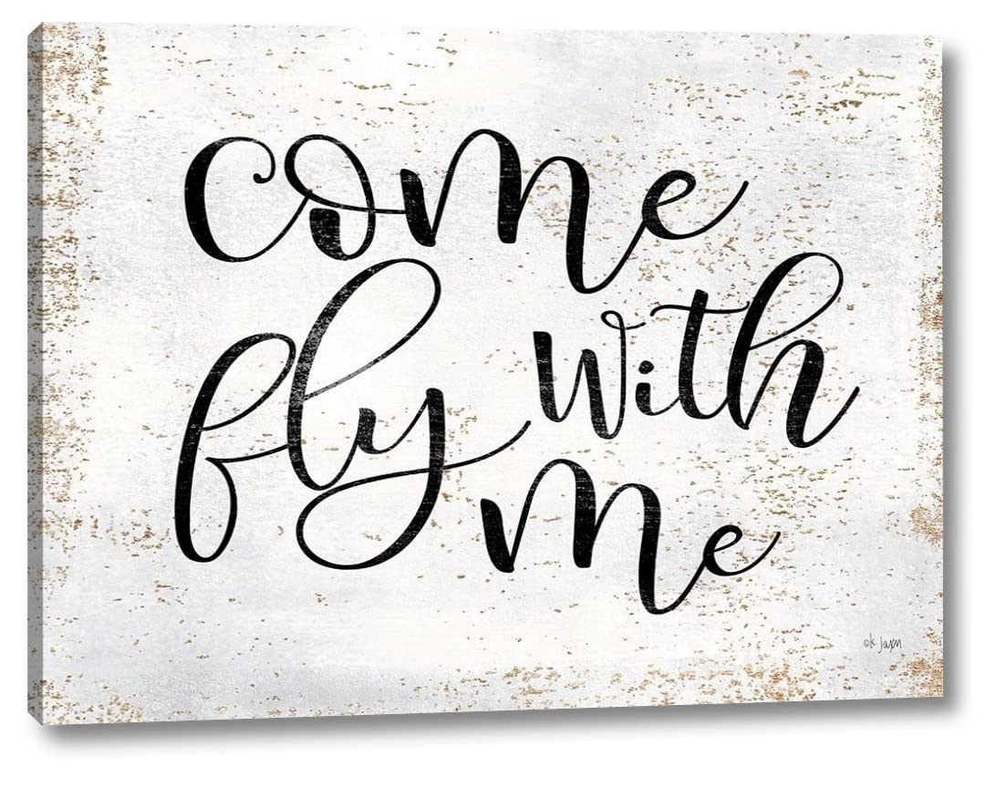 Come Fly with Me by Jaxn Blvd - 12x16 Inch Canvas Wall Art Print, Gallery Wrapped, Ready to Hang - Perfect for Living Room, Bedroom & Office Decor