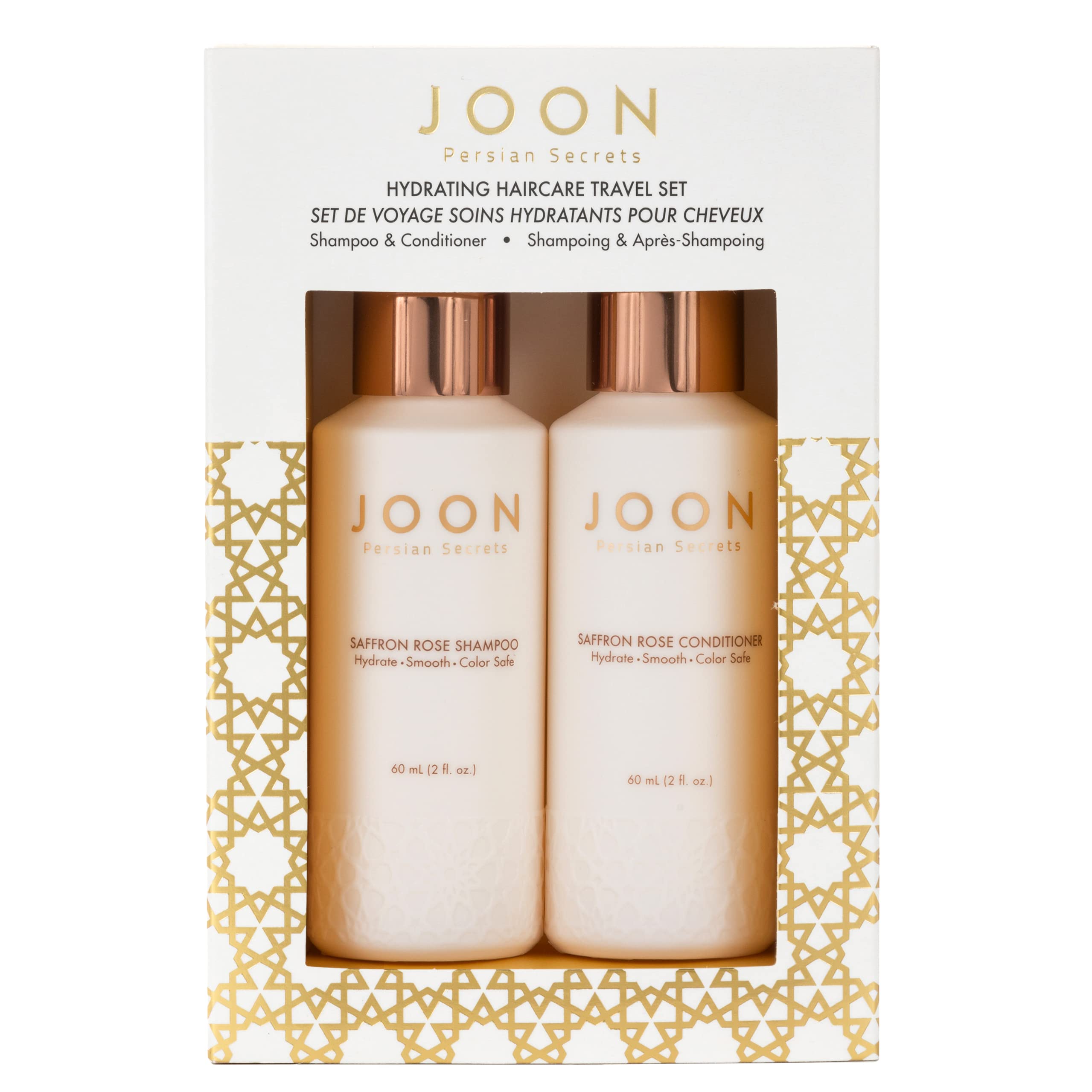 JOON Hydrating Haircare Travel Set - 2oz Shampoo & Conditioner Kit for Moisturized Hair | Perfect for Vacation, Gym & On-the-Go Hair Care