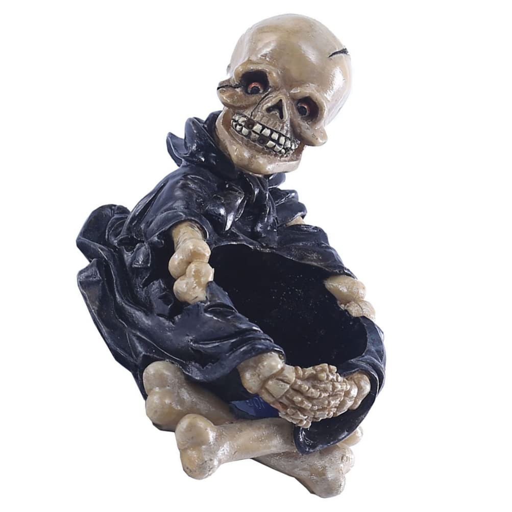 YARNOW Gothic Skull Candle Holder - Decorative Tabletop Tea Light & Votive Candle Holder for Halloween, Home Decor, Dinner Party Centerpiece - Perfect for Spooky Decor, Gothic Weddings & Dark Aesthetic Home Parties