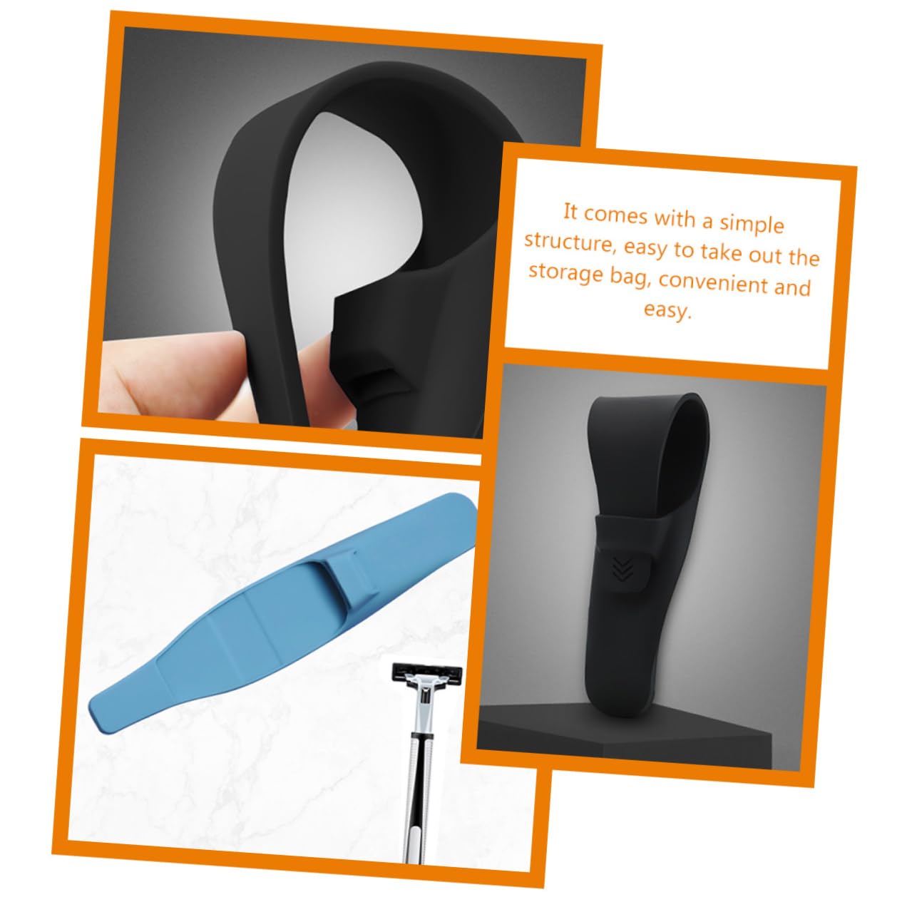 Premium Silicone Razor Travel Case - Waterproof Safety Razor Cover & Organizer for Men - Perfect for Gym, Travel, and Home Storage