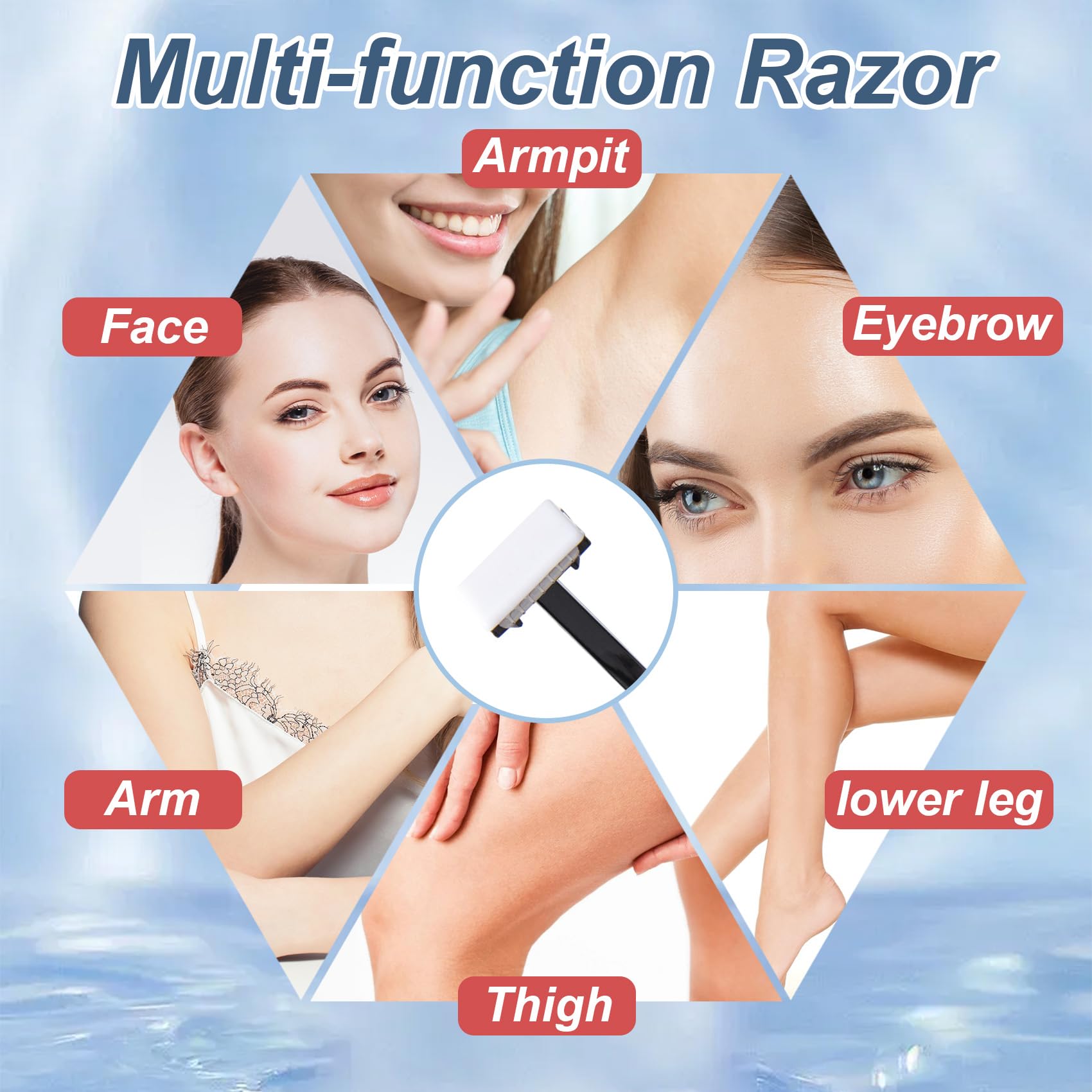 24 Pack T-Shaped Eyebrow Razors - Professional Dermaplaning Tool for Face & Eyebrow Shaping - Painless Facial Hair Remover for Women & Men (Black) - Perfect for Salon, Home Grooming & Travel Use