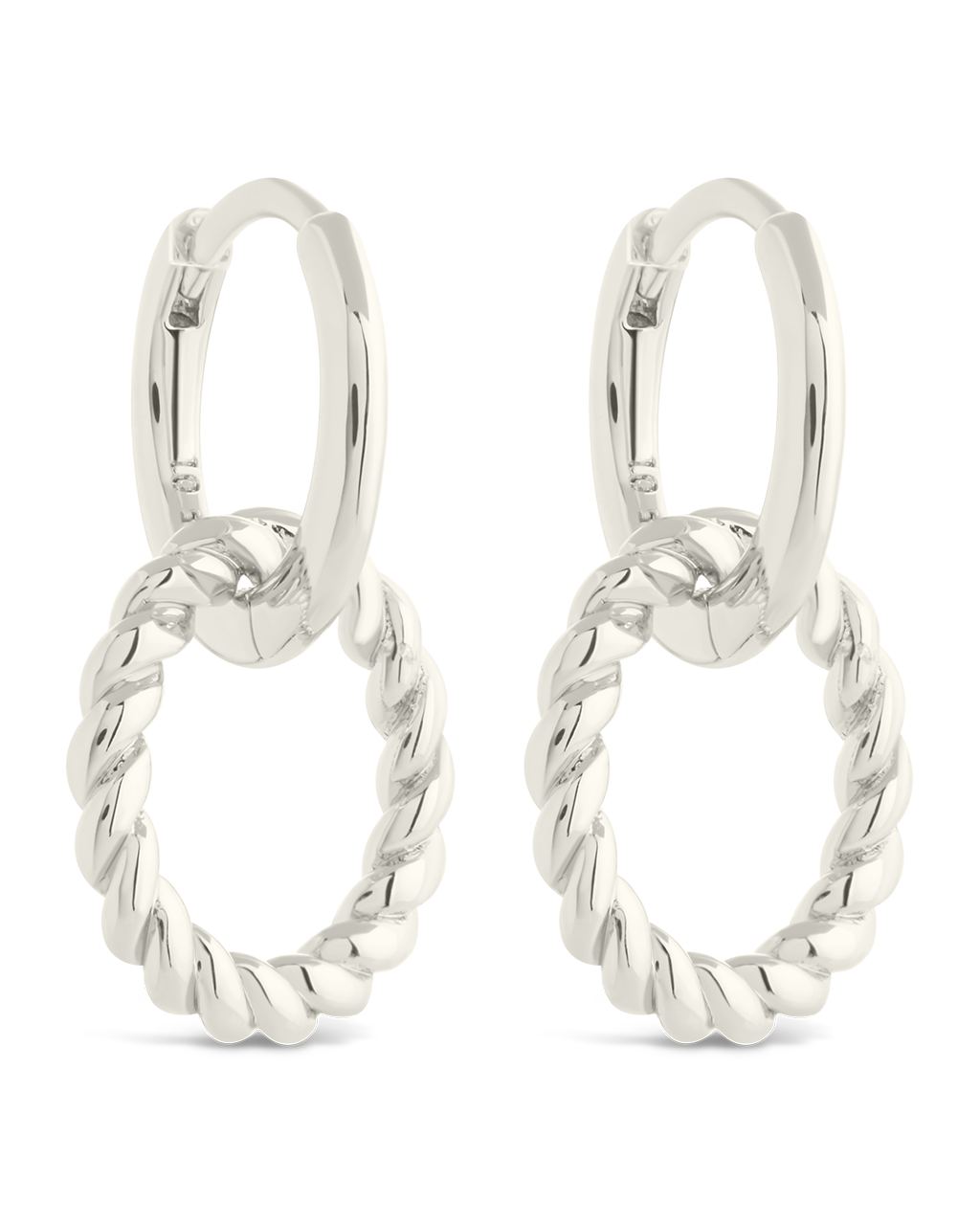 Hassie Delicate Twist Hoop Earrings for Women - Elegant Gold/Silver Dangle Earrings for Everyday Wear, Date Night & Special Occasions