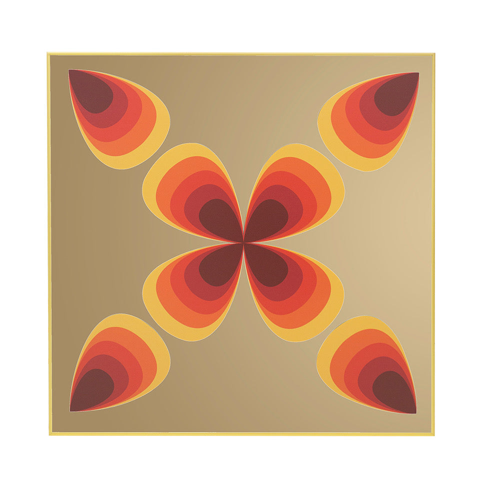 1140 (A+D) Orange Teardrop Bronze Mirror - Vintage Home Decor for Living Room, Bedroom & Entryway - Elegant Wall Mirror for Boho, Farmhouse & Retro Style Interiors