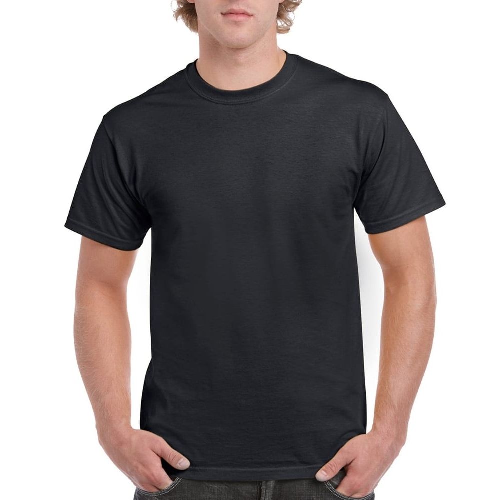Gildan G500 Men's Short Sleeve Crew Neck T-Shirt - 100% Cotton Comfort Fit Casual Tee for Everyday Wear, Gym, Work & Outdoor Activities | Black