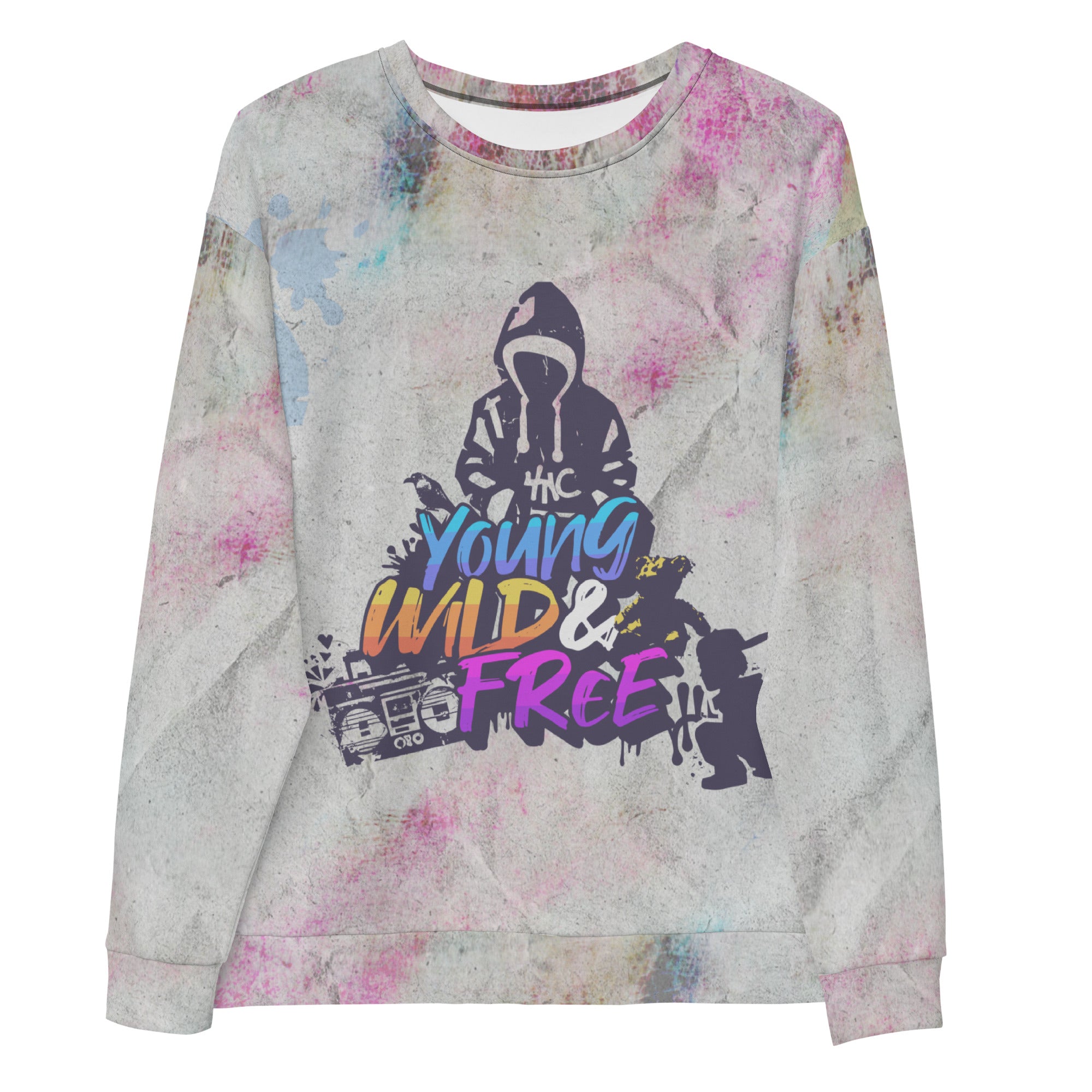 Young Wild Free Unisex Sweatshirt - Trendy Oversized Pullover for Men & Women | Perfect for Streetwear, Casual Outfits & Loungewear