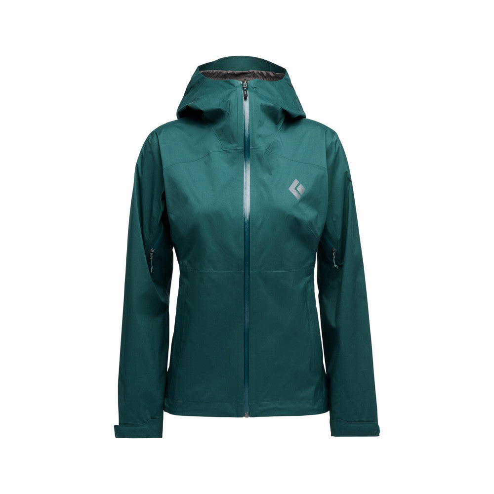 Black Diamond Fineline Stretch Shell Women's Waterproof Hiking Jacket - Lightweight & Breathable for Outdoor Adventures, Climbing & Trail Running