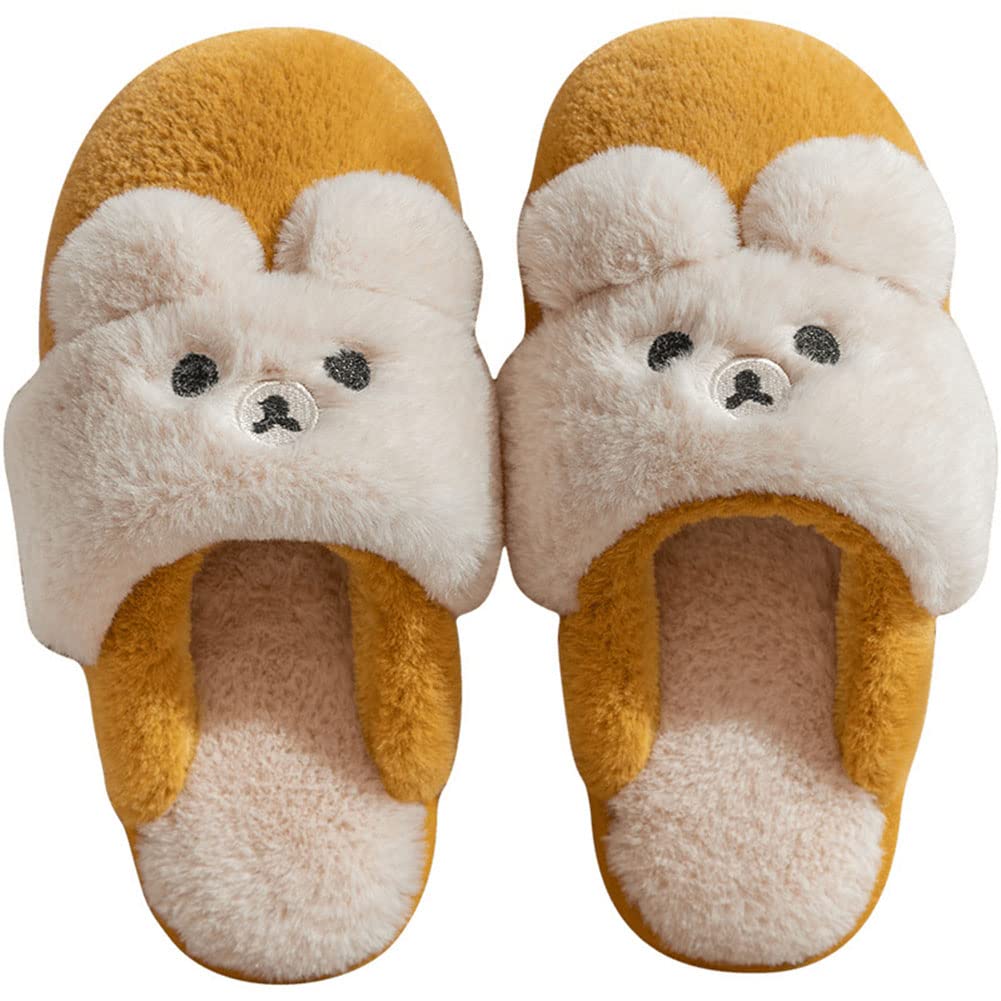 Cozy Winter Slippers for Women & Men - Warm Fuzzy Bunny Animal House Shoes with Non-Slip Durable PVC Soles - Perfect for Indoor Comfort, Lounge Wear & Gift Giving