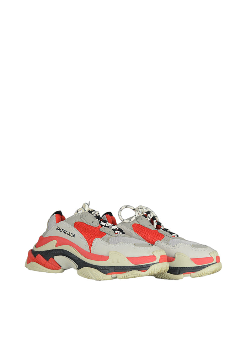 Balenciaga Triple S White Sneakers Women's Size 38 - Fashionable Chunky Dad Shoes for Casual Wear & Street Style