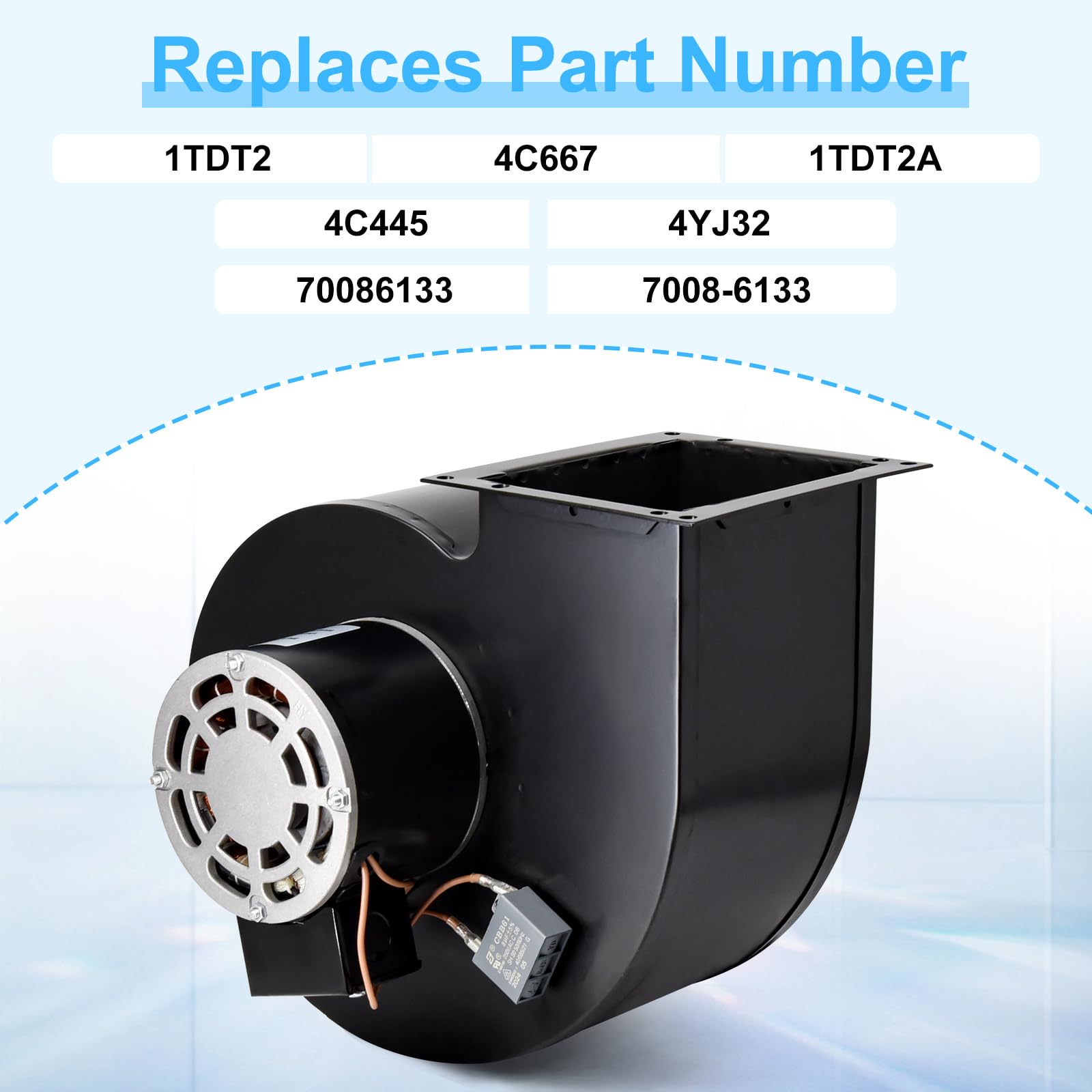 Dayton 1TDT2 4C667 1TDT2A 4C445 4YJ32 Replacement Blower Fan - Compatible with Rotom R7-RB445 - High Performance HVAC Blower Motor for Home & Commercial Ventilation Systems
