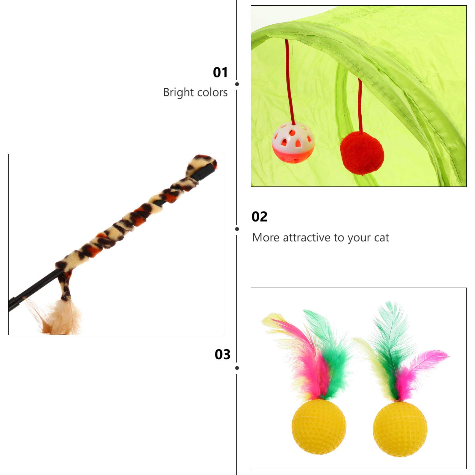 Balacoo 21-Piece Funny Cat Toy Set - Crinkle Ball, Teaser Wand & Sweat Suit for Kittens & Puppies | Interactive Play, Exercise & Stress Relief for Indoor Cats | Perfect for Playtime, Training & Bonding