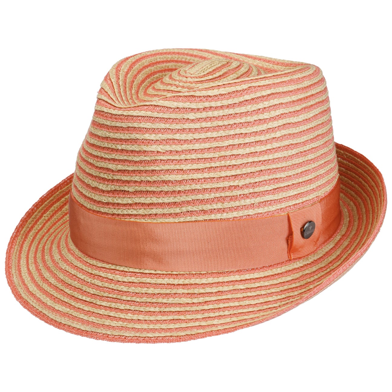 Stylish Light Two-Tone Trilby Straw Hat by Lierys - Perfect for Summer Beach Outings, Garden Parties & Casual Wear