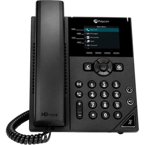 Polycom VVX 250 Business IP Phone - HD Voice, 4 Line VoIP Desk Phone with Ethernet Port (Power Adapter Sold Separately) - Ideal for Office, Call Center & Remote Work