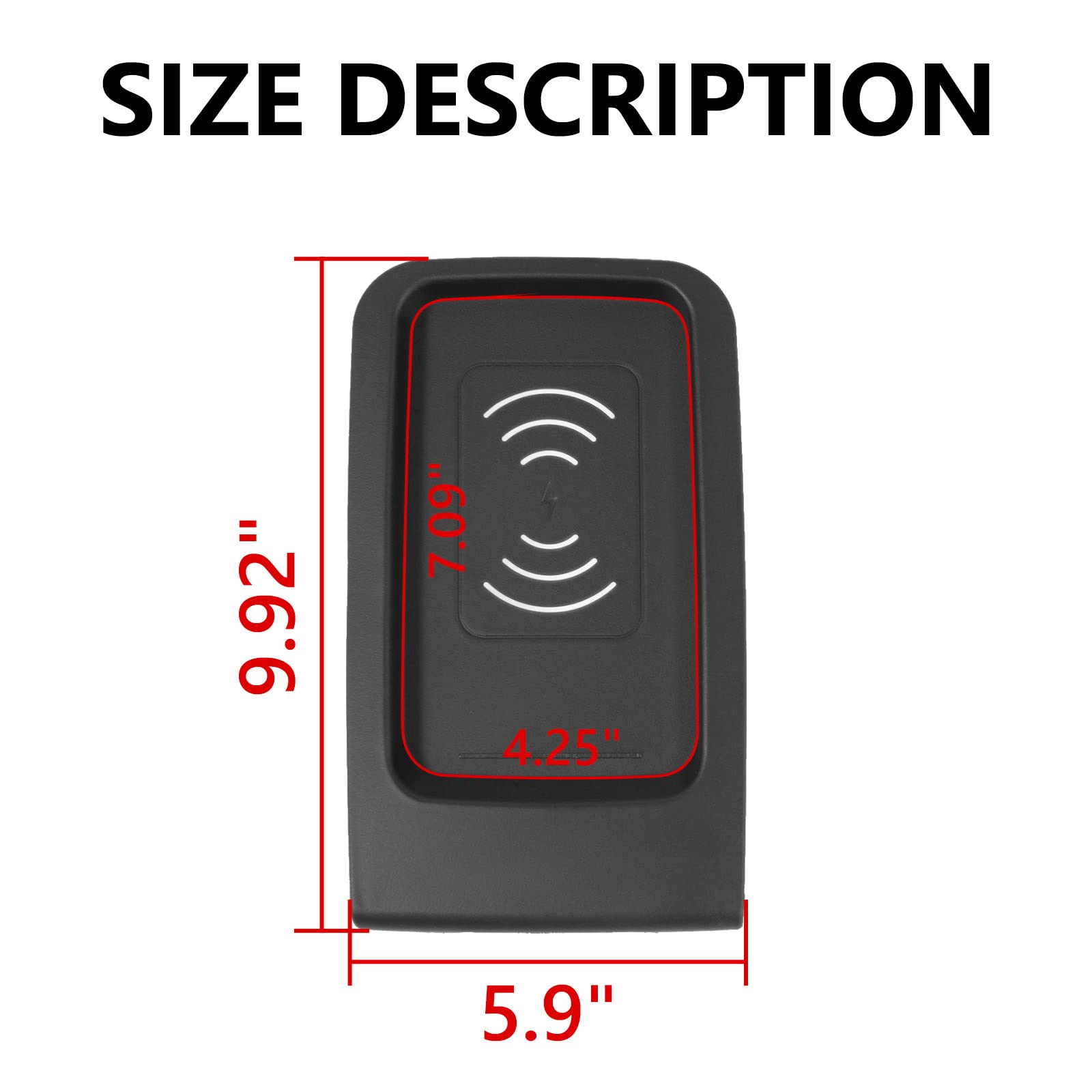 Xipoo Wireless Charger Compatible with 2015-2018 Chevy Silverado & GMC Sierra | Center Console Charger Replacement | 15-18 Chevy Silverado Accessories | Fits Jump Seat | Fast Qi Charging Pad | Perfect for Road Trips & Daily Commute