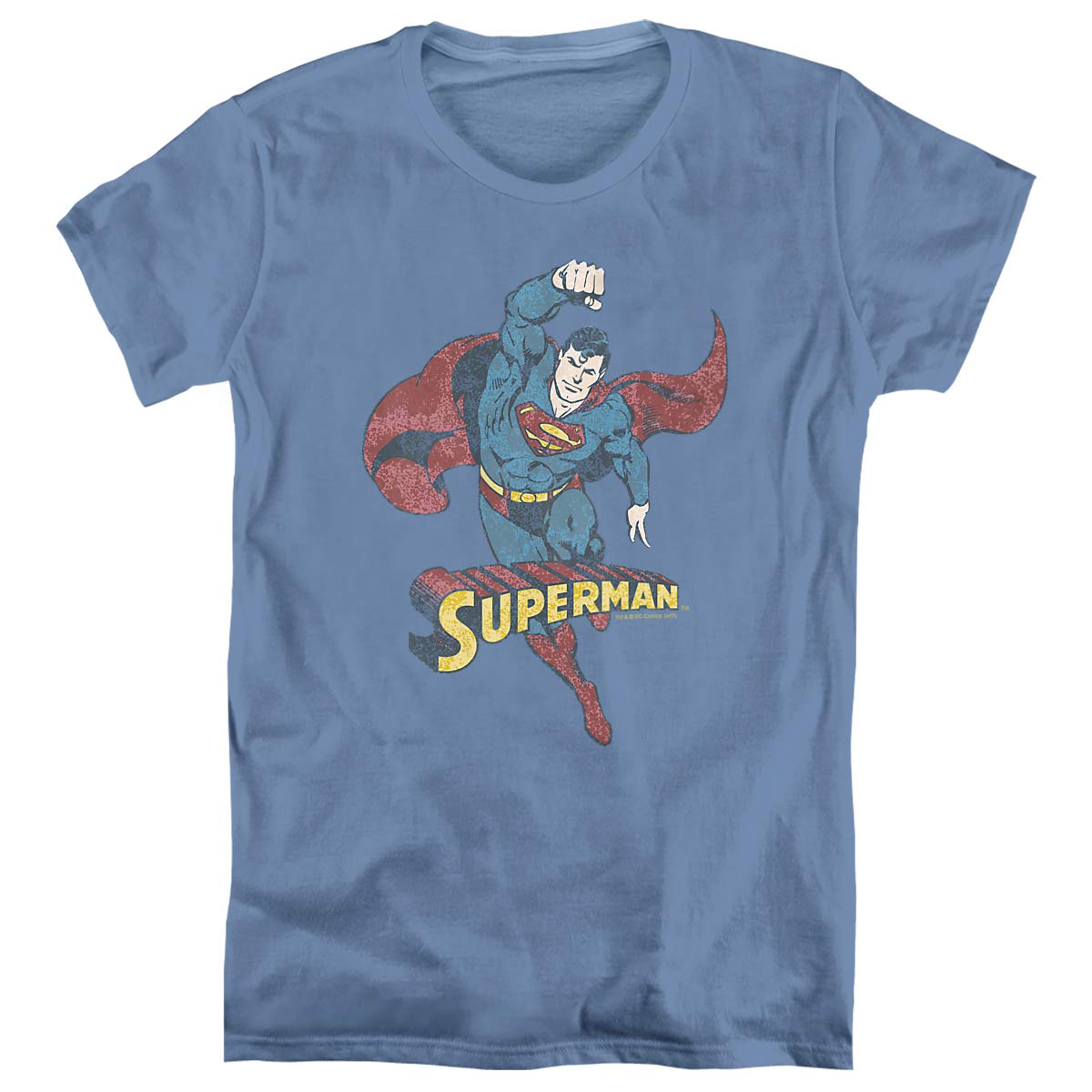 DC Comics Desaturated Superman Graphic Women's T-Shirt | Superhero Fashion Tee for Casual Wear & Comic Con Outfits