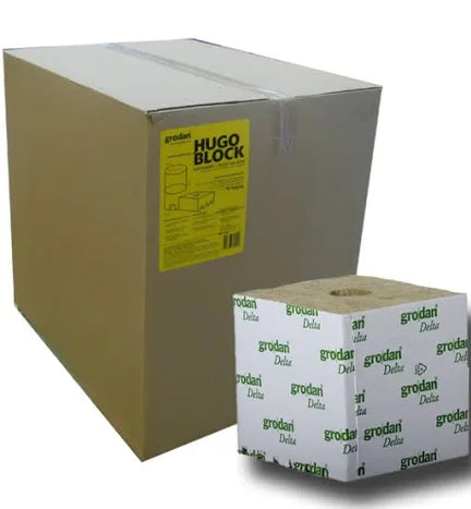 Grodan 6 Hugo Block/Cube - Hydroponic Grow Medium for Indoor Gardening, Seed Starting & Plant Propagation | Perfect for Greenhouses, Home Gardens & Commercial Growers