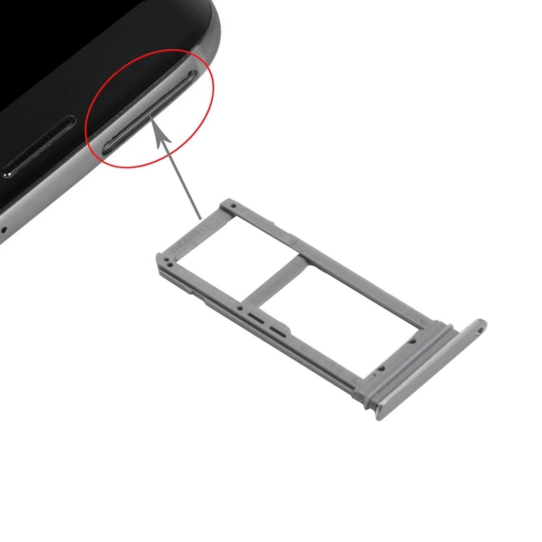 Original Samsung Galaxy S7 Edge / G935 SIM Card Tray & Micro SD Card Tray Replacement - Grey | Durable Phone Parts for Easy DIY Repair | Perfect for Travel, Business & Data Storage