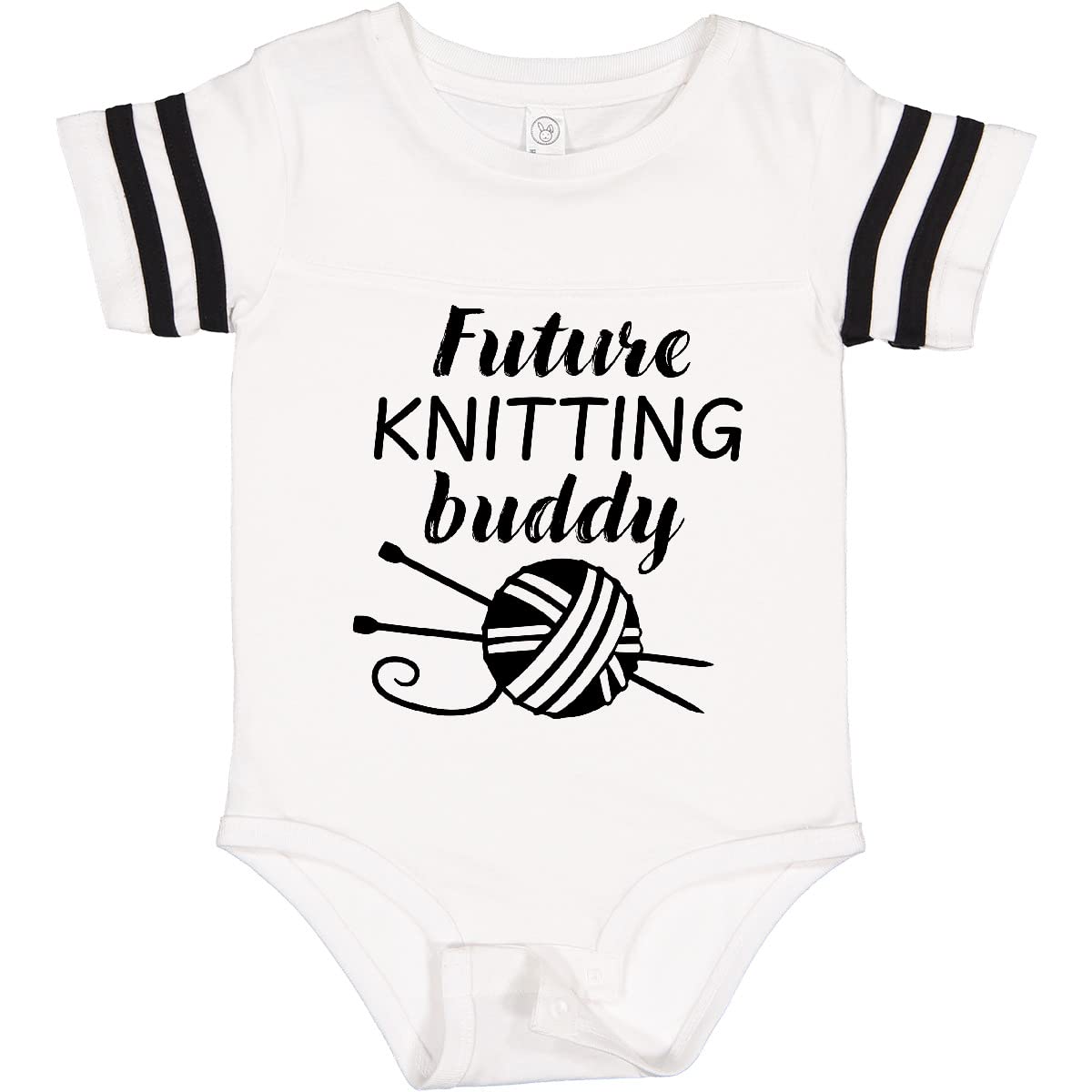 Inktastic Future Knitting Buddy Baby Bodysuit - Soft Cotton Cute Knitting-Themed Onesie for Newborns & Infants - Perfect Gift for Knitting Lovers & Baby Showers