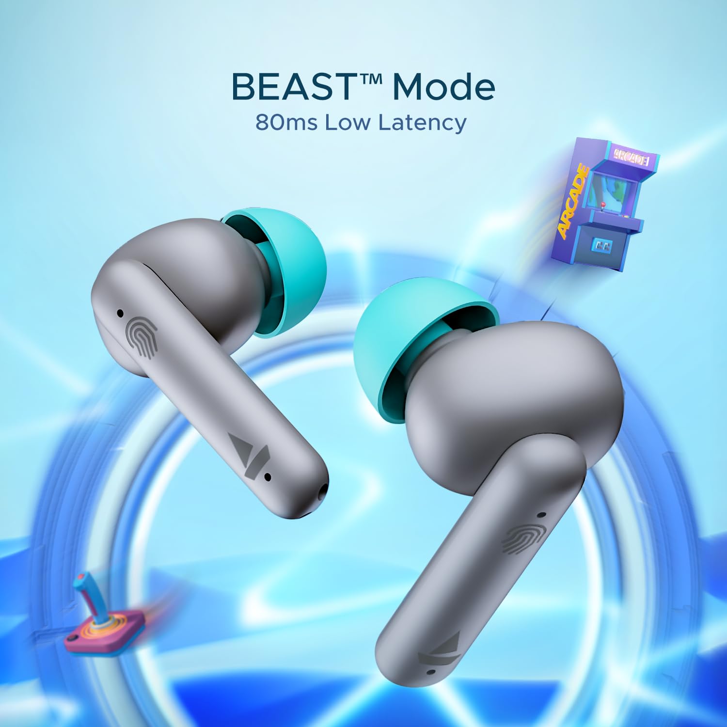 **Airdopes 141 Bluetooth Truly Wireless Earbuds with 42H Playtime, Low Latency Gaming Mode, ENx Tech, IWP, IPX4 Waterproof, Touch Controls (Cider Cyan) – Perfect for Workouts, Commuting & Gaming**