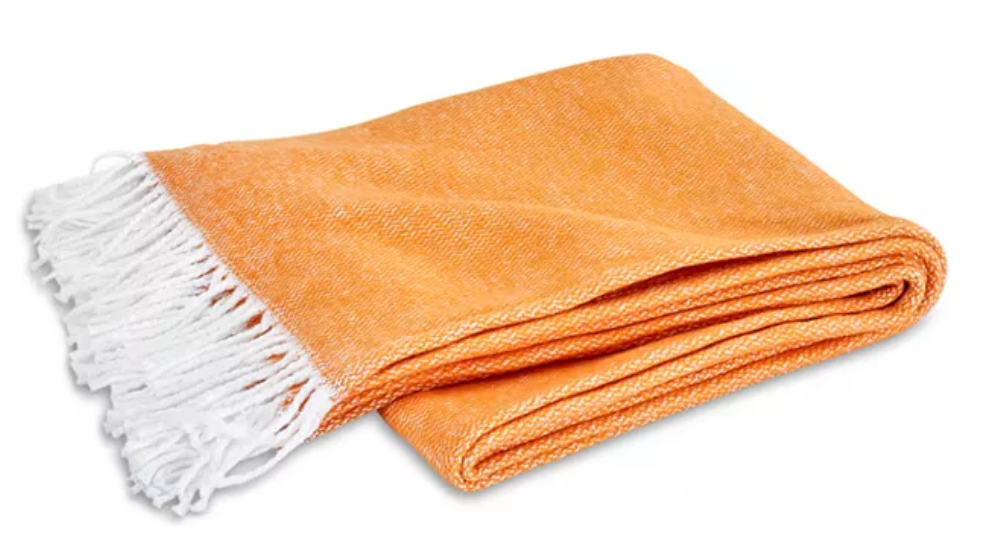 Premium Tangerine Throw Blanket - Soft & Cozy Knit Throw for Couch, Bed, or Sofa - Perfect for Relaxing, Lounging, and Home Decor