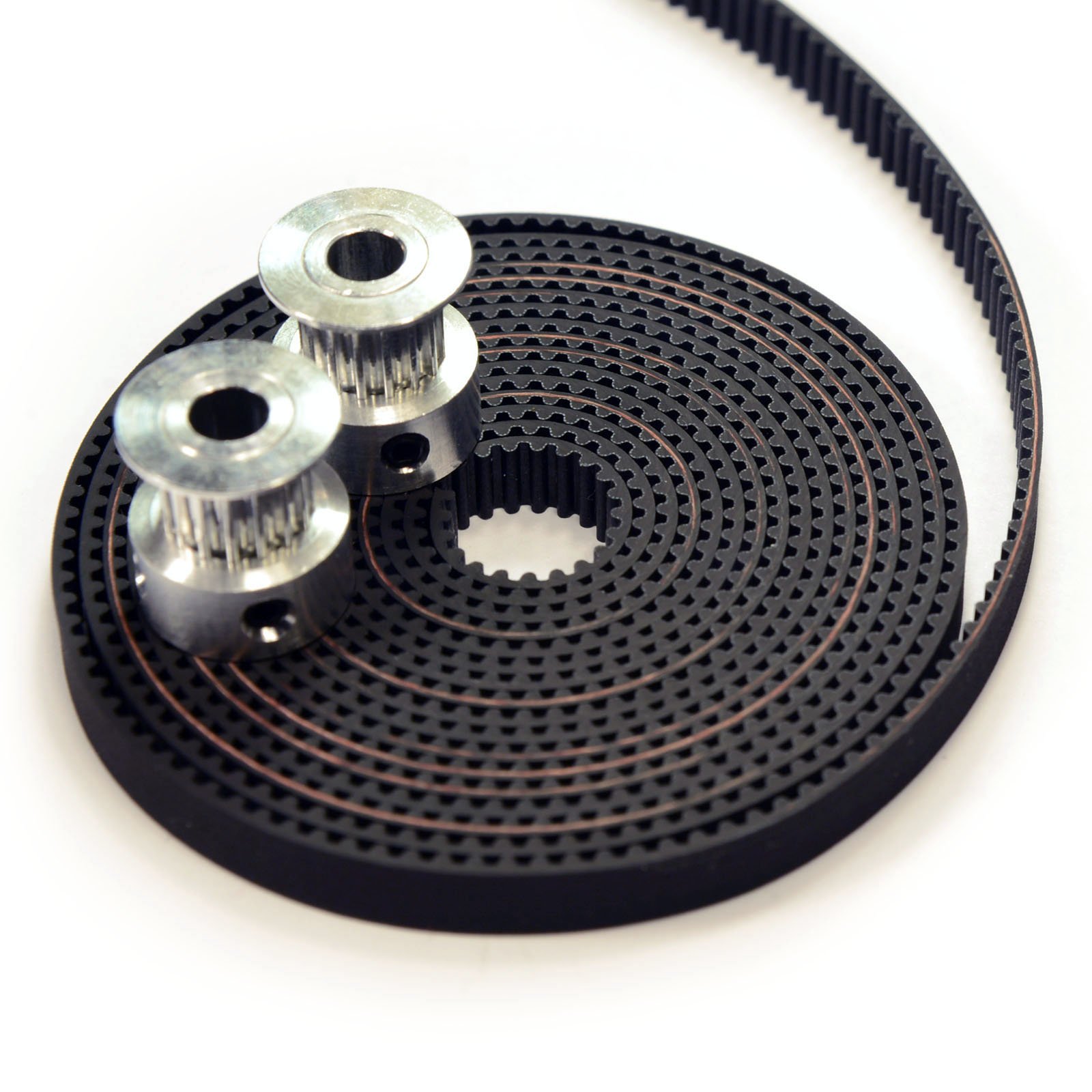 GT2 Timing Pulley and Belt Kit - 2 x 16 Teeth Pulleys with 2M Belt for Reprap 3D Printers (Prusa i3, Kossel, Rostock, TAZ) - Perfect for DIY 3D Printer Repairs and Upgrades